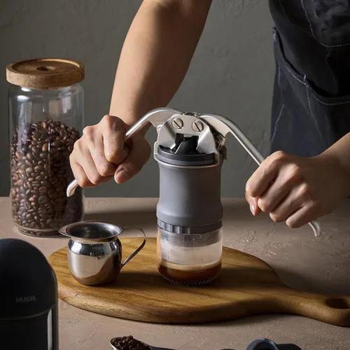 Miniatura 2 de V4 - Máquina de café expreso manual con palanca portátil con cesta no presurizada de 2.008 in, sin electricidad, ligera de 20.81 oz, para viajes