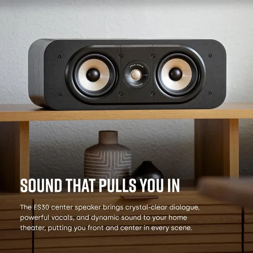 Miniatura 3 de Polk Signature Elite ES30 - Altavoz de canal central, altavoces de cine en casa, certificado Hi-Res Audio, compatible con Dolby Atmos y DTS:X