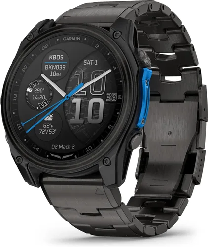 Miniatura 9 de Garmin D2™ Mach 0.079 - 1.850 in, reloj inteligente aviador premium con GPS, mapas de vuelo avanzados, linterna LED, micrófono/altavoz incorporado