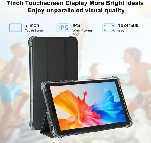 Miniatura 4 de PEICHENG Tableta con Estuche Protector, 7" IPS 1024 * 600 Android 15.0 Tab PC RAM 8GB (3+5 Expand) + ROM 32GB Bluetooth 5.0 WiFi 6 2.4G+5G 2MP+5MP