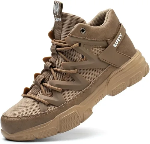 Zapatos de punta de acero para hombres y mujeres, zapatos de trabajo indestructibles, ligeros, cómodos, de seguridad, antideslizantes, zapatos de