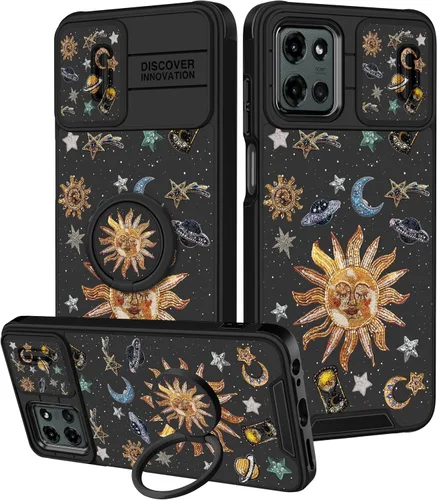 Miniatura 57 de para Moto G 5G 2023 funda - Cubierta de teléfono linda con corazón para mujeres y niñas, diseño único negro con cubierta deslizante para la cámara