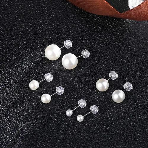 Miniatura 6 de Aretes de perlas de agua dulce, hipoalergénicos, de 4 a 0.472 in, para mujeres, regalos de damas de honor