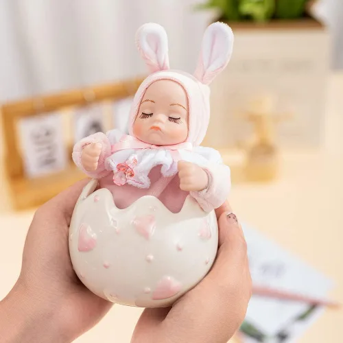 Miniatura 10 de LOVE FOR YOU Cochecito Bobblehead Doll Baby Music Box para niñas y niños, hermana, sobrina, hijo, hija, mamá, nieto, bautizo, decoración de ducha
