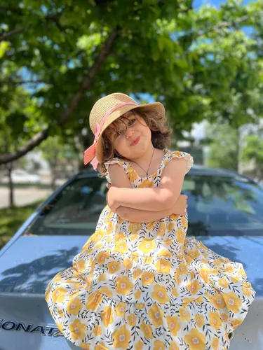 Miniatura 6 de Vestidos de verano para niñas pequeñas, floral, manga con volantes, casual, sin mangas, acampanado, para jugar, de 2 a 8 años