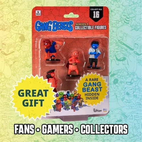 Miniatura 4 de Figuras de acción de Gang Beasts Paquete de cinco Figuras de 2.5 pulgadas para niños. Juguetes de superhéroe para niños y niñas. Colecciona 16