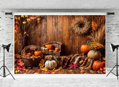 Miniatura 30 de Kate Fondo de fotografía para el día de Acción de Gracias, otoño, calabaza, decoración del hogar, fondo para niños, fiesta, estudio (7 x 5 pies)