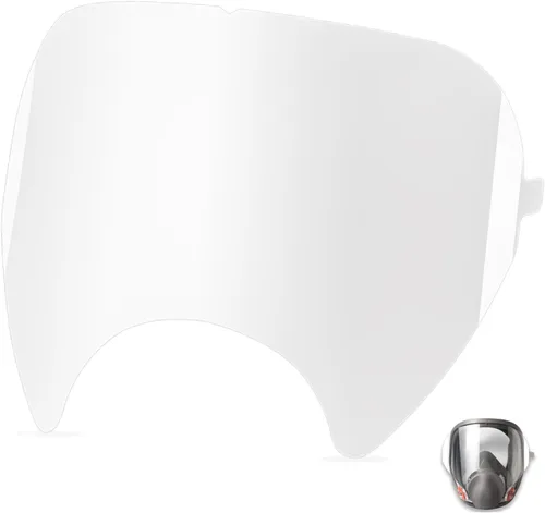Paquete de 10 cubiertas de lente despegables compatibles con máscaras respiradoras 3M 6885, 6000, 6700, 6800, 6900, serie 6900, protector de máscara