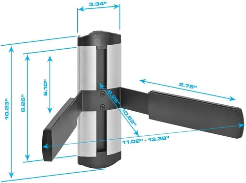 Miniatura 2 de Cmple - Soporte de pared universal ajustable para reproductores de DVD/cajas de cable/consolas de juegos/accesorios de TV - 1 estante