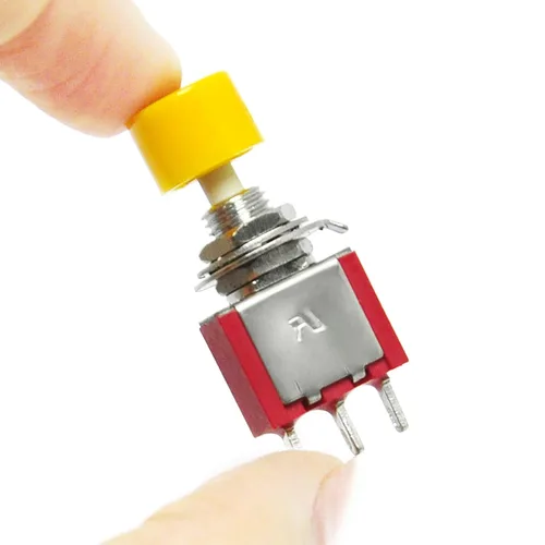 Miniatura 6 de Gikfun AC 2A 250V/5A 120V NO/NC SPST Interruptor de botón momentáneo Kit de bricolaje para Arduino (paquete de 8 piezas) EK1926