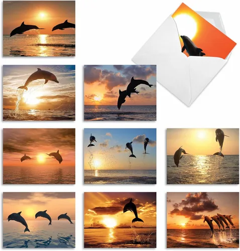 Miniatura 8 de The Best Card Company Juego de 10 tarjetas de agradecimiento surtidas de 4 x 5.12 pulgadas con sobres (10 diseños, 1 cada uno) Palm Beaches M6457TYG