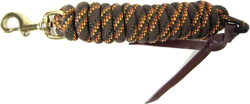 Miniatura 6 de Hamilton Cowboy - Cuerda trenzada de polietileno para entrenamiento de caballos con botón de cuero y broche de perno, 10 pies de largo por 5/8