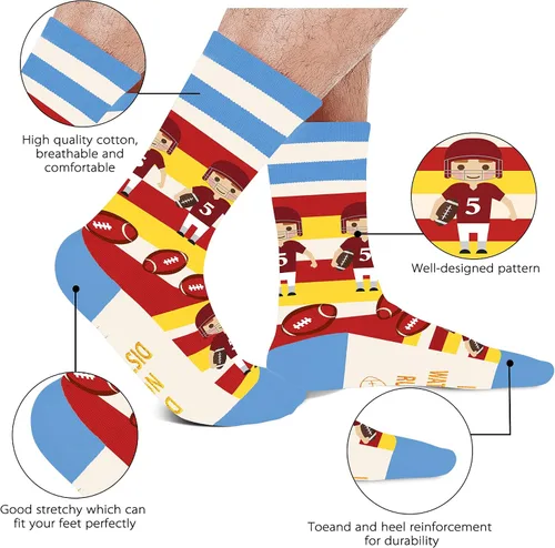 Miniatura 19 de AGRIMONY Calcetines divertidos con texto en inglés «Do Not Disturb Gaming» para hombres, mujeres, adolescentes, niños, Pascua, padres, cumpleaños