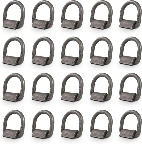 Miniatura 14 de 1/2" Ancla de Amarre Soldada Forjada de Alta Resistencia con MBS: 5443 kg, Anillo en D para Amarre con Puntos de Anclaje Soldados para Remolque