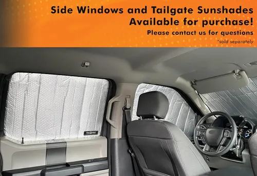 Miniatura 7 de YelloPro Custom Fit Reflectivo Parabrisas Delantero Protector Solar para 2017 2018 2019 2020 2021 2022 Ford Super Duty F-250 F250 F-350 F350 F-450