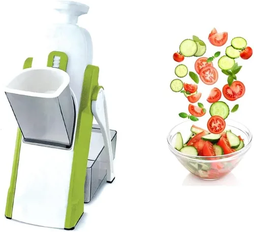 Cook Safe Mandoline - Cortador de verduras con mandolina ajustable, 30 ajustes, cortador de cebolla vegetariana, chuletas para papas fritas, dados y