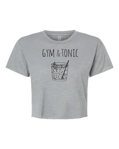 Miniatura 33 de I Wonder If Bourbon Thinks About Me Too, Cute Women's Screen Printed Crop Tee, Shirts With Sayings, Heather Gray or Gold (L, Gold)