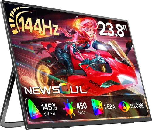 Miniatura 12 de Newsoul Monitor portátil de 15.6 pulgadas, monitor de viaje ultra delgado 108% sRGB 2000:1 contraste USB C Mini HDMI Plug & Play Monitor IPS