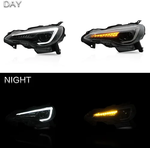Miniatura 8 de VLAND Conjunto de luces traseras para Toyota GT86 2012-2020, BRZ 2013-2018, FRS 2012-2016 con señal de giro, luz LED DRL, enchufar y usar