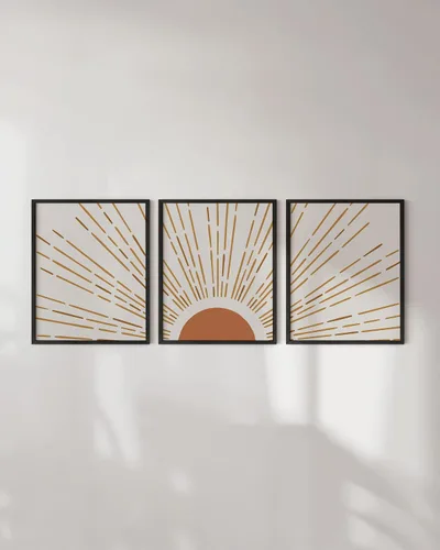 Miniatura 70 de HAUS AND HUES Marco de arte occidental, juego de 3 impresiones artísticas del suroeste del desierto de Arizona, decoración bohemia moderna, arte