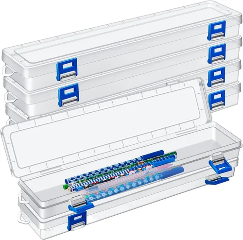 8 soportes para pinceles de pintura de plástico translúcido, estuche organizador de herramientas de dibujo, caja de almacenamiento larga para