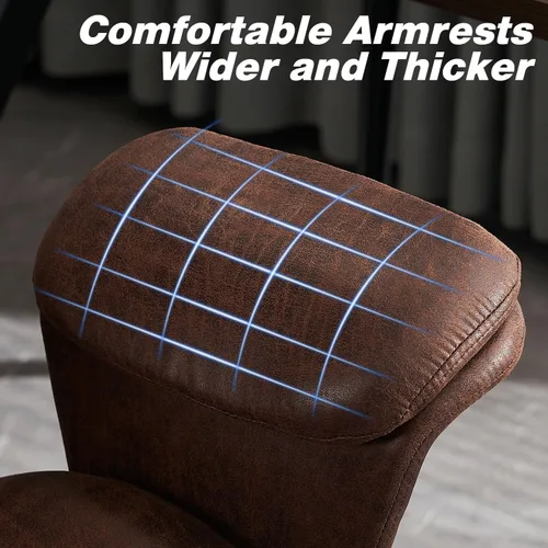 Miniatura 6 de Silla de escritorio para oficina en casa, ruedas suaves, ergonómica, con soporte lumbar, altura ajustable, giratoria, reposabrazos ejecutivo
