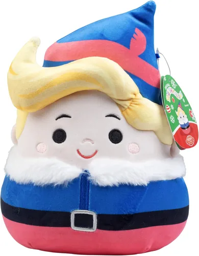 Squishmallows Hermey The Elf original de 8 pulgadas, Rudolph el reno de nariz roja, peluche oficial de Jazwares de Navidad, juguete de peluche