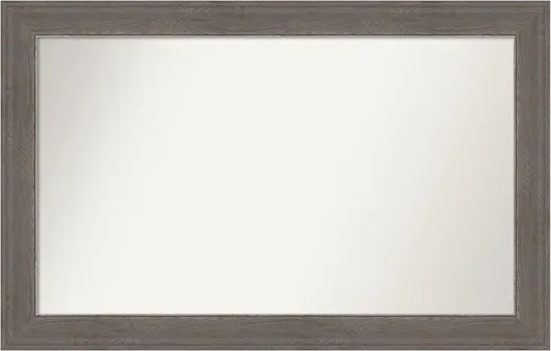 Miniatura 64 de Amanti Art Espejo de pared personalizado no biselado (24.5 x 24.5 pulgadas), marco gris marrón alta, varios tamaños personalizados, espejo de baño