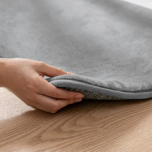Miniatura 5 de Tapete de piso para bebé de 1.3 pulgadas de grosor para junto a la cama, alfombra runner básica de espuma acolchada suave de felpa de 28 x 72 Gris