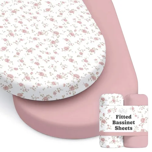 Miniatura 54 de Sábanas de cuna neutrales – Sábanas bajeras para cuna de bebé niña y niño – Paquete de 2 colchones estándar y niños pequeños – Mezcla de algodón