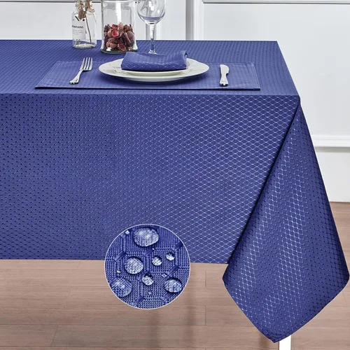 Miniatura 17 de Mantel rectangular de poliéster impermeable, resistente a las arrugas, lavable, mantel de tela diseño Jacquard