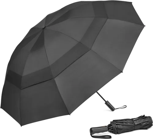 G4Free Paraguas de golf grande de 42/46/54/62 pulgadas, paraguas compacto de viaje inverso, 10 varillas, resistente al viento para lluvia, doble