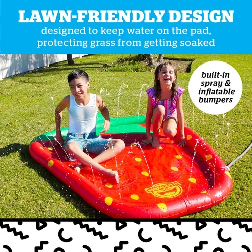 Miniatura 4 de BigMouth Inc Splash Pad Juguete de agua con aspersor para niños, juego de rociado de patio trasero de verano al aire libre para niños pequeños