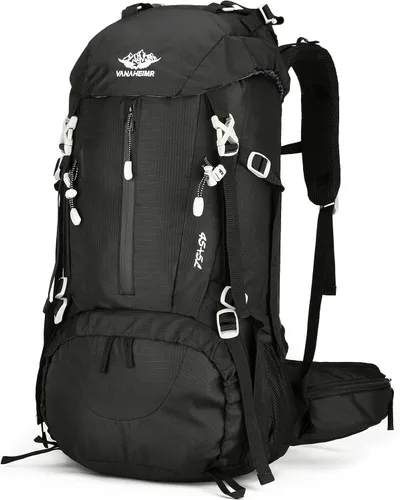 Esup - Mochila de senderismo de 50 l para hombre, mochila de camping con cubierta de lluvia 45l+5l, mochila ligera para senderismo, mochila de viaje