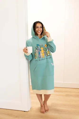Miniatura 37 de Lazy One Sudadera con capucha de gran tamaño, ropa de dormir cómoda, vestido de suéter para mujer