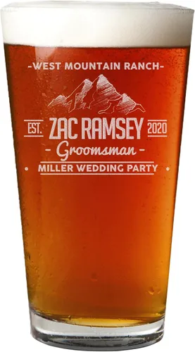 Miniatura 7 de Vaso de cerveza grabado personalizado de 16 onzas, regalos de Navidad grabados personalizados para hombres, regalos de cumpleaños para papá, regalos