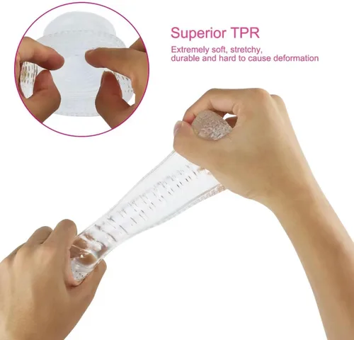 Miniatura 2 de Masterbater masculino transparente con textura realista, juguetes sexuales, juguetes sexuales para él, vagina ultrasuave para hombre