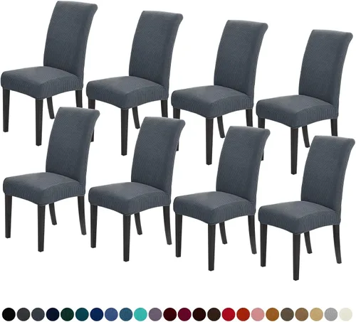 Miniatura 67 de Joccun Fundas para Sillas de Comedor Juego de 2, Fundas Elásticas para Sillas de Comedor Fundas para Sillas de Comedor Protector de Asiento, Funda