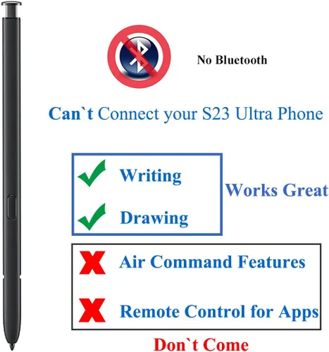Miniatura 2 de Galaxy S23 Ultra 5G S Pen repuesto S23 Ultra Pen con punta de bolígrafo S23 Ultra para Samsung Galaxy S23 Ultra 5G Touch Pen 6.8 pulgadas SM-S918U
