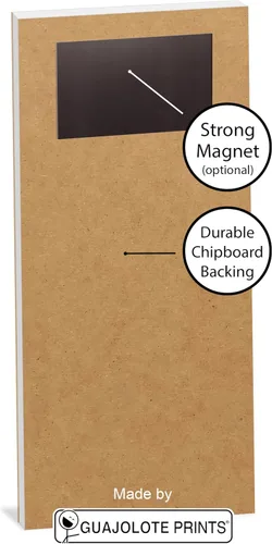 Miniatura 4 de Bloc de notas magnético para lista de comestibles, lista de compras divertida de alimentos y mierda, 7 x 4.25 pulgadas, 50 hojas