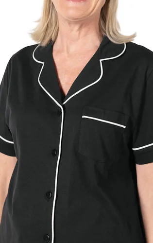 Miniatura 3 de PajamaGram Pijama de algodón para mujer - Conjunto de pijama capri para mujer, 100% algodón