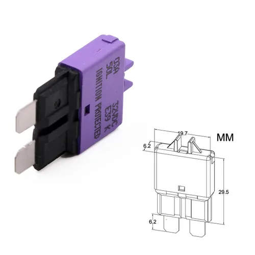 Miniatura 2 de Disyuntor de fusibles de reinicio manual de 12 V, 24 V, 3 A, ATO/ATC de perfil bajo – UL – Disyuntores reiniciables tipo 3 amperios, kit de fusibles