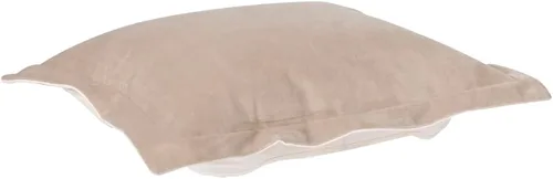Howard Elliott Collection Cojín otomano con funda, almohadilla cuadrada de repuesto en tela de lino 100% natural para otomana, asiento de sofá y