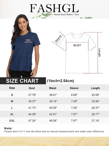 Miniatura 6 de FASHGL Mental Health Matters - Camiseta para mujer 988 para prevención del suicidio, camiseta divertida para terapeuta y psicólogo