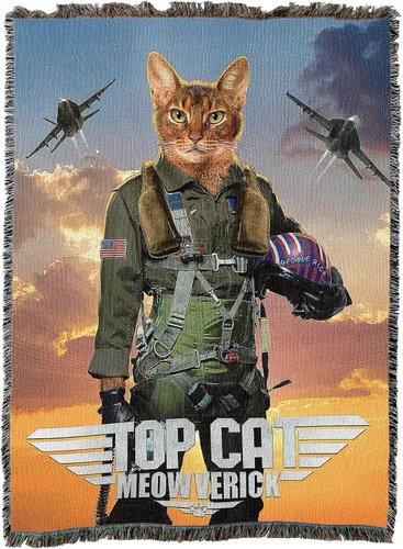Miniatura 19 de Pure Country - Cobija tejida Catzilla Cat Godzilla, regalo divertido para los amantes de los gatos, puede ser un tapiz o una cobija, de Vincent HIE