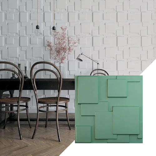 Miniatura 30 de Ekena Millwork WP20X20GOWH 19 5/8 pulgadas de ancho x 19 5/8 pulgadas de alto Gomez EnduraWall Decorativo 3D Panel de pared cubre 2.67 pies