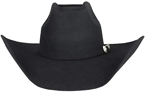 Miniatura 3 de Sombrero Vaquero Hombre 8 Segundos Estilo Negro 6X, Texana para Hombre Estilo 8 segundos