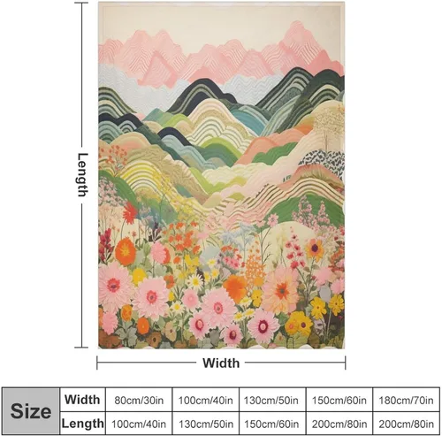 Miniatura 24 de Manta de verano con parches bohemios, vintage, bohemia, acogedora manta de franela para sofá, cama para niños y adultos, 30 x 40 pulgadas, manta