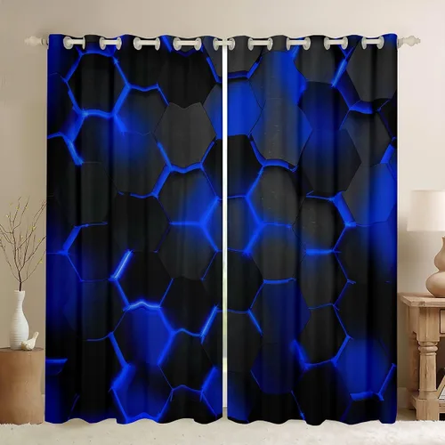 Miniatura 28 de Feelyou Cortinas de ventana para jugadores, cortinas de juego para niños, niñas y adolescentes, decoración de habitación, consola de juego, cortinas