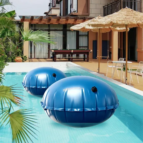 Miniatura 5 de LIBERECOO Almohadas de piscina redondas de 4 pies para piscinas sobre el suelo - Almohadas de invierno súper duraderas de 0.4 mm Almohadas